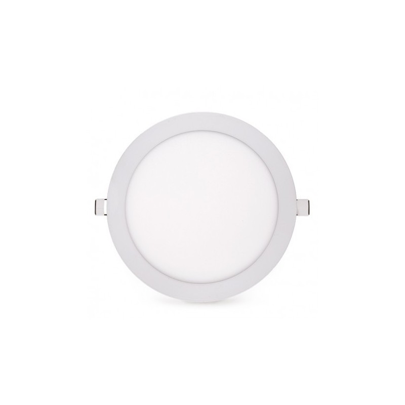 Faro faretto led pannello rotondo slim 24w ip20 da incasso a molla luce calda 3000k naturale 4500k fredda bianca 6500k