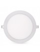 Faro faretto led pannello rotondo slim 12w ip20 da incasso a molla luce calda 3000k naturale 4500k fredda bianca 6500k