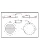 Pannello led rotondo slim 18w ip20 da incasso faro faretto bianco luce calda naturale fredda Downlight