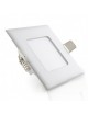 Pannello quadrato slim led 3w ip20 incasso Faro faretto bianco luce bianca fredda 6500k naturale 4500k calda 3000k Downlight