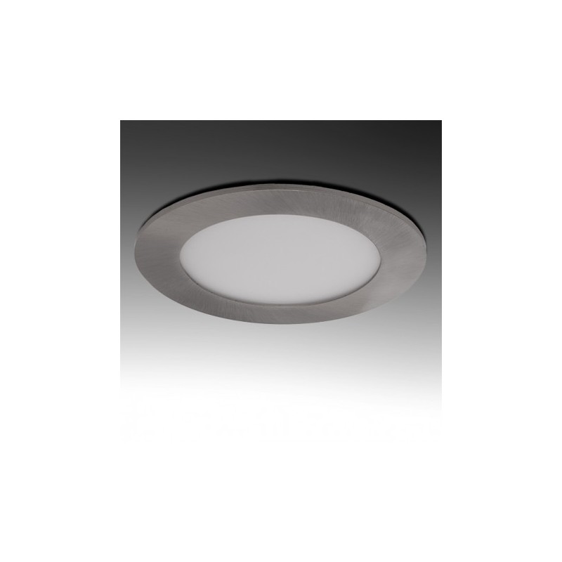 Pannello rotondo led 3w acciaio satinato nichel slim faretto incasso Downlight luce bianca