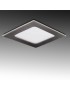 Pannello led quadrato slim acciaio satinato nichel 3w ip20 incasso Faro faretto luce bianca fredda