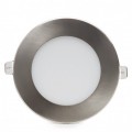 Pannello rotondo led 6w acciaio satinato nickel slim faretto incasso Downlight