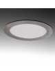 Pannello led rotondo acciaio satinato nickel slim12w ip20 incasso faretto completo driver luce calda naturale fredda Downlight