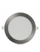 Pannello led rotondo acciaio satinato nickel slim12w ip20 incasso faretto completo driver luce calda naturale fredda Downlight