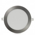 Pannello rotondo led 12w acciaio satinato nickel slim faretto incasso Downlight