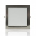 Pannello quadrato led 24w acciaio satinato nickel slim faretto incasso Downlight