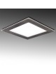 Pannello led quadrato acciaio satinato nickel slim 24w ip20 incasso faro faretto luce bianca fredda naturale calda Downlight