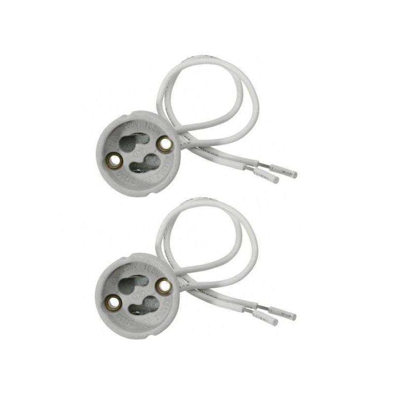 X2 pz Attacco baionetta gu10 ceramica portalampada per faretto led portafaretti