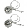 X2 pz Attacco baionetta gu10 ceramica portalampada per faretto led portafaretti