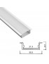 Profilo Alluminio incasso largo Strisce Strip LED Barra Rigida Copertura Opaco