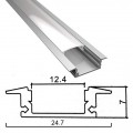 Profilo Alluminio incasso largo Strisce Strip LED Barra Rigida Copertura Opaco