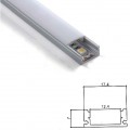 Profilo Alluminio 2 mt Strisce Strip LED Barra Rigida Profilato Copertura Opaco