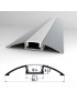 Profilo Alluminio calpestabile 2m pavimento Strisce Strip LED Barra Rigida Opaco