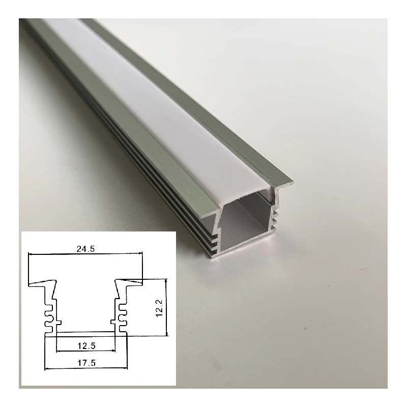 Profilo Alluminio incasso largo Strisce Strip LED Barra Rigida Copertura Opaco