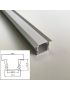 Profilo Alluminio incasso alto Strisce Strip LED Barra Rigida Copertura Opaco