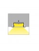 Profilo Alluminio incasso largo Strisce Strip LED Barra Rigida Copertura Opaco