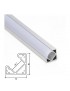 Profilo Alluminio angolare per Strisce Strip LED Barra Rigida Copertura Opaco