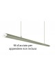 Profilo Alluminio 2M per Strisce Strip LED Barra Rigida ANGOLARE Copertura Opaco