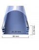 Profilo Alluminio largo 24 mm 2mt Strisce Strip LED Barra Rigida Copertura Opaco