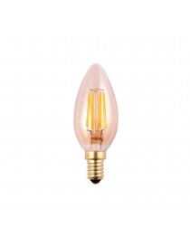Lampadina led filamento fiamma  4w bulbo E14  colpo di vento candela trasparente luce calda 2700k fredda bianca 6500k