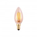 Lampadina led oliva 4w bulbo E14 ambrato luce calda 2700k illuminazione