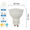Lampadina led gu10 8w angolo luce 100° lampada faretto per portafaretti incasso