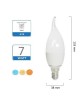 Lampadina LED E14 Candela Satinata 5 Watt Luce Fredda Naturale Calda Mapam