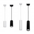 Faretto cilindro pendente a sospensione con attacco gu10 bianco nero 15 e 30 cm