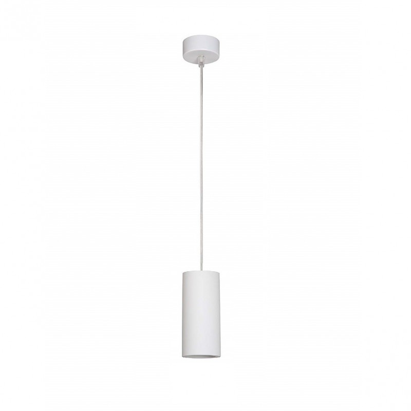 Cilindro pendente sospensione lampadario faretto gu10 bianco nero 15 30cm