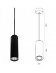 Cilindro pendente sospensione lampadario faretto gu10 bianco nero 15 30cm