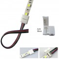 5pz Connettore da 10mm a clip 4 pin per striscia led rgb multicolore strip 5050