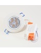 Faro faretto led da incasso acciaio 18w ip20 orientabile rotondo con allette a molla luce calda 3000k