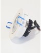 Faro faretto led da incasso acciaio 18w ip20 orientabile rotondo con allette a molla luce calda 3000k