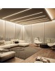 Profilo alluminio opaco 2mt incasso scomparsa cartongesso per strip striscia led