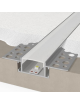 Profilo alluminio opaco 2mt incasso scomparsa cartongesso per strip striscia led