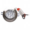 Faro faretto led incasso alluminio 12w ip20 orientabile rotondo 3000k/4000k/6500k