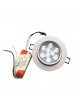 Faro faretto led incasso bianco 9w ip20 orientabile rotondo luce fredda naturale