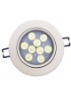 Faro faretto led incasso bianco 9w ip20 orientabile rotondo luce fredda naturale