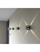 Applique cubo 4 fasci luce G9 illuminazione impermeabile IP65 box bianco nero