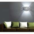 Applique parete gesso doppia emissione luce led G9 verniciabile lampada moderna