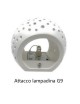 Applique parete gesso doppia emissione luce led G9 verniciabile lampada moderna