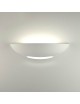 Applique parete mezza luna gesso doppia emissione moderno verniciabile attacco r7s