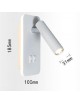 Applique LED 6W 2 in 1 lampada parete luce lettura orientabile comodino letto