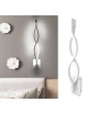 Applique da parete led 9w lampada muro spirale intrecciato bianco design moderno luce fredda naturale calda