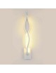 Applique da parete led 9w lampada muro spirale intrecciato bianco design moderno luce fredda naturale calda