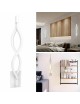 Applique da parete led 9w lampada muro spirale intrecciato bianco design moderno luce fredda naturale calda