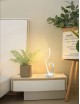 Lampada scrivania led 10w lume tavolo bianco moderno cuore onda luce comodino