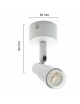 Faretto proiettore led 3W spot orientabile bianco luce vetrina soffitto negozio