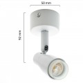 Faretto proiettore led 3W spot orientabile bianco luce vetrina soffitto negozio